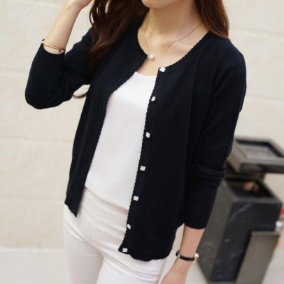 Set đồ tuyệt xinh với mẫu áo cardigan nữ dáng ngắn hút mắt - hình 1