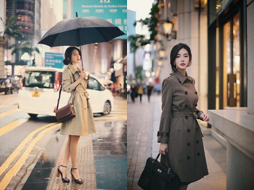 Mẫu áo khoác dạ nữ đẹp phong cách Hàn Quốc