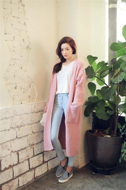 Chiếc áo khoác len cardigan nữ dáng dài - mẫu áo form dài đẹp 15