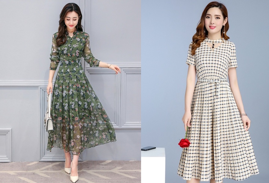 Các mẫu váy đầm xòe công sở đẹp nhất tôn dáng Thanh Lịch