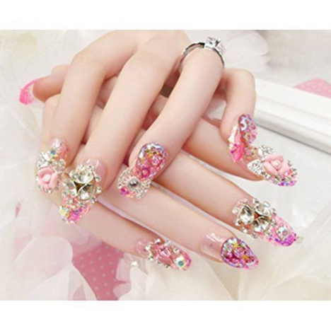 Bộ sưu tập những mẫu nail đính đá cầu kỳ sành điệu - hình 5