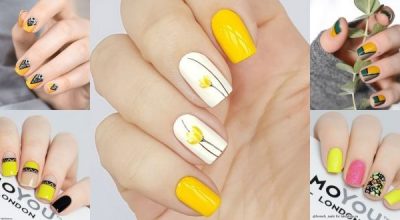 Những mẫu nail màu vàng đẹp