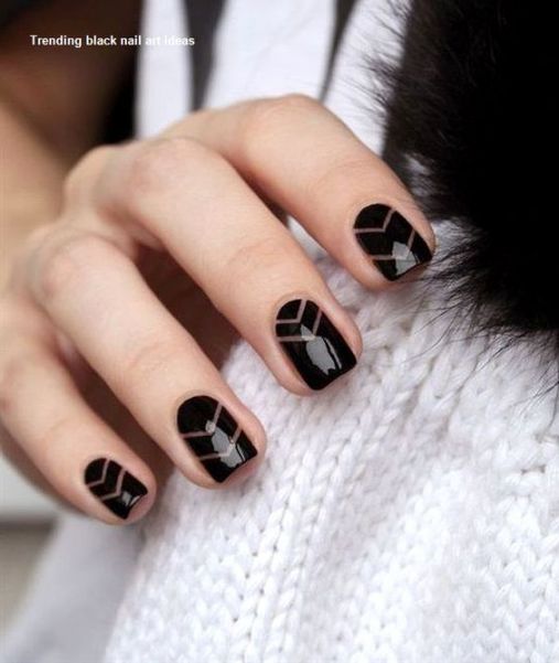 Gợi ý những mẫu nail màu đen cá tính - Hình 1