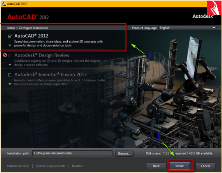 Hướng dẫn cài đặt phần mềm autocad 2012 miễn phí - Hình 5