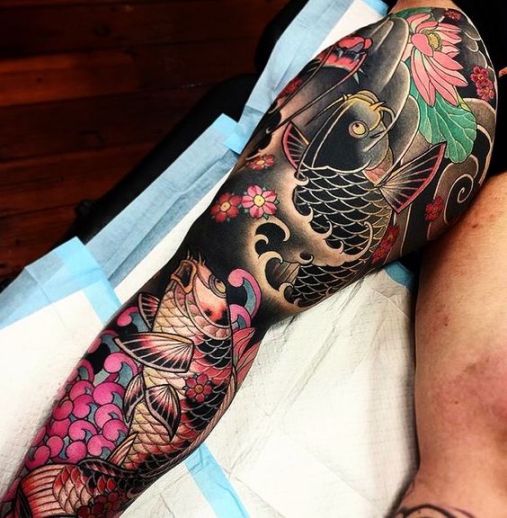 Hình ảnh xăm tattoo cá chép đẹp và ý nghĩa nhất số 15