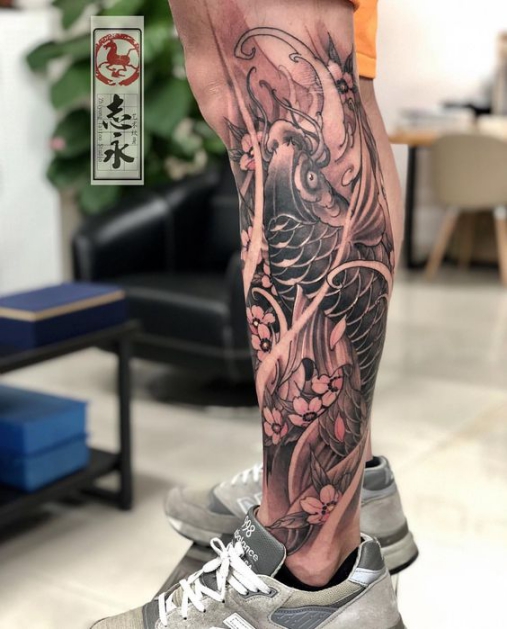 Hình ảnh xăm tattoo cá chép đẹp và ý nghĩa nhất số 17