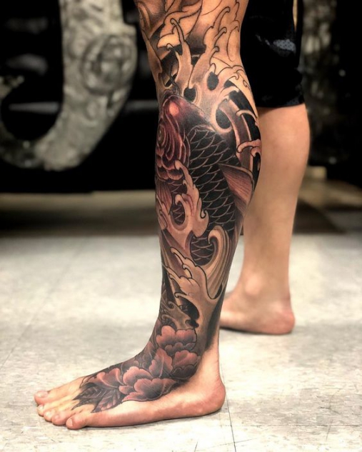 Hình ảnh xăm tattoo cá chép đẹp và ý nghĩa nhất số 18