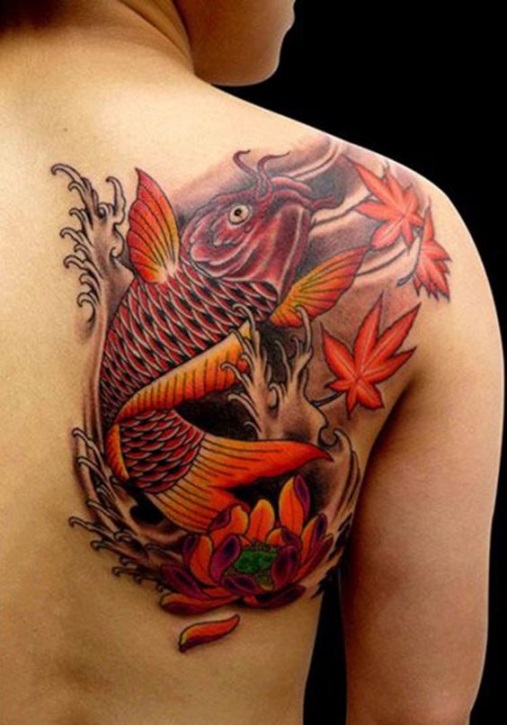 Hình ảnh xăm tattoo cá chép đẹp và ý nghĩa nhất số 19